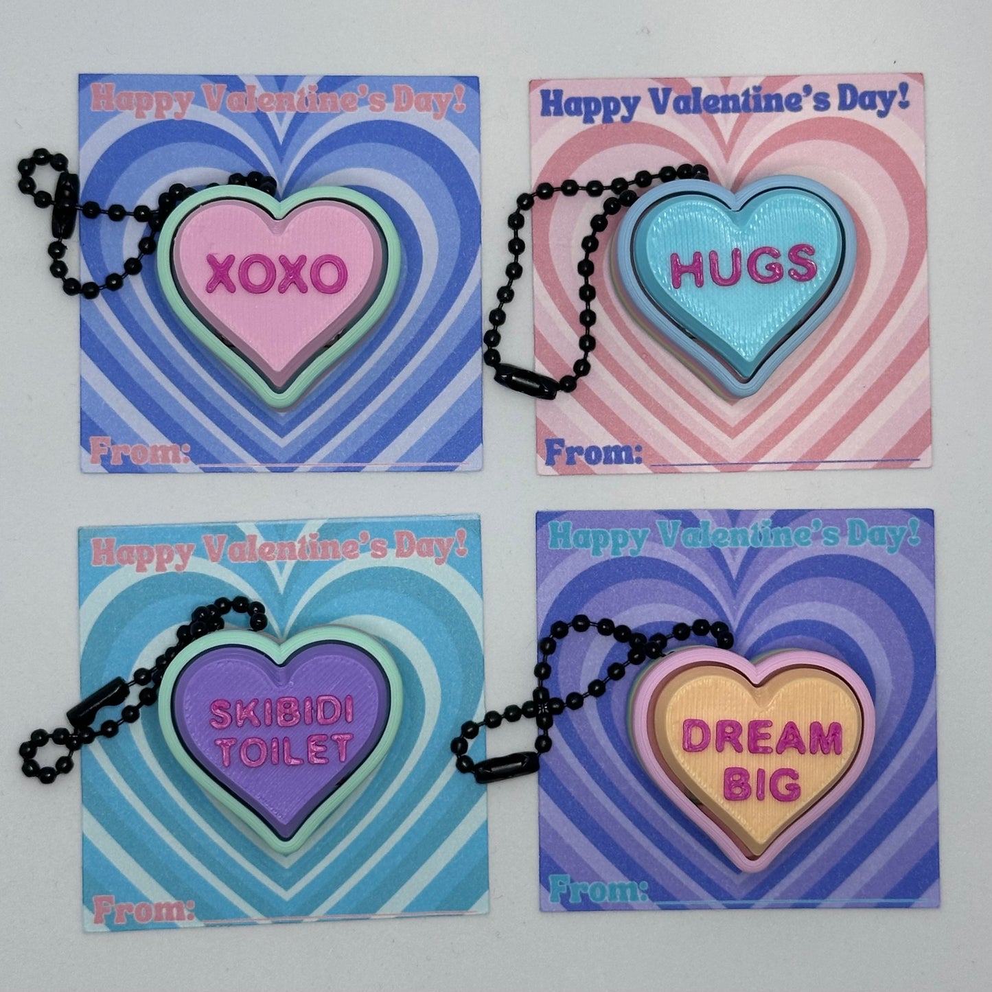Valentine Conversation Heart Fidget Clickers
