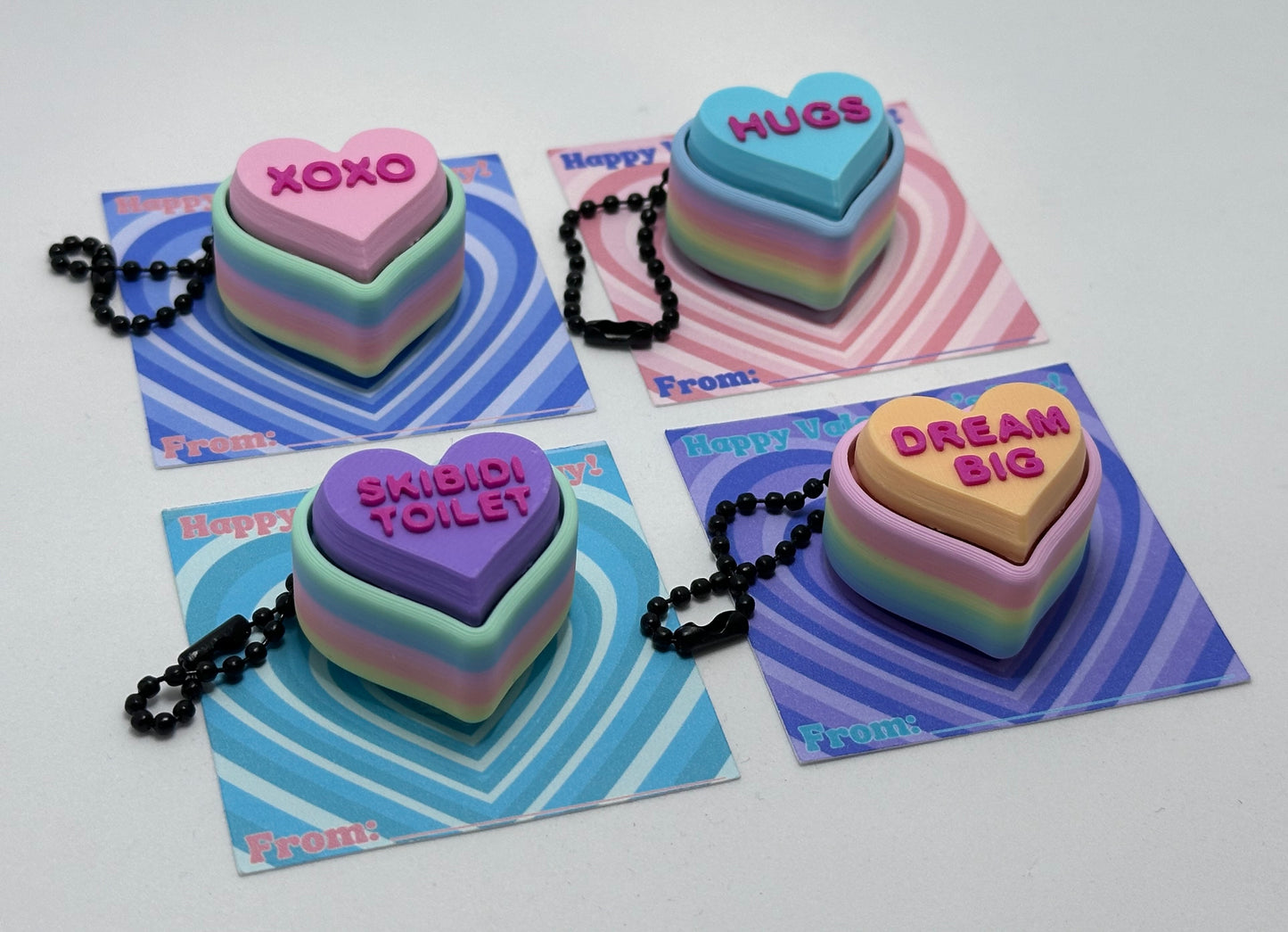 Valentine Conversation Heart Fidget Clickers